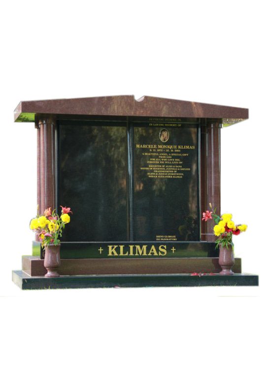 Headstone Cemetery Memorial Rose Red And Royal Black Indian Granites Klimas Springvale