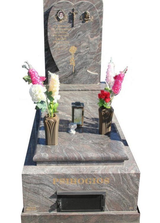 Tombstone, built in Paradiso Indian granite for Psihogios in the Box Hill graveyard.